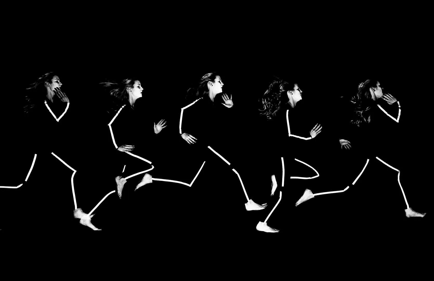 side view sequence of child running form analysis