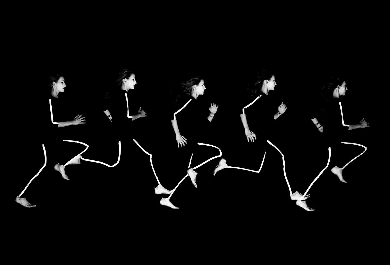 child sprint cycle captured in biomechanical analysis