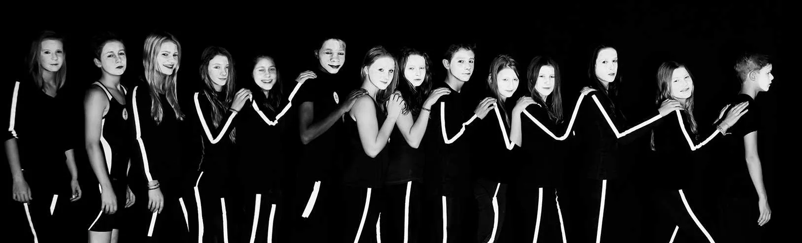 youth athlete running team portrait